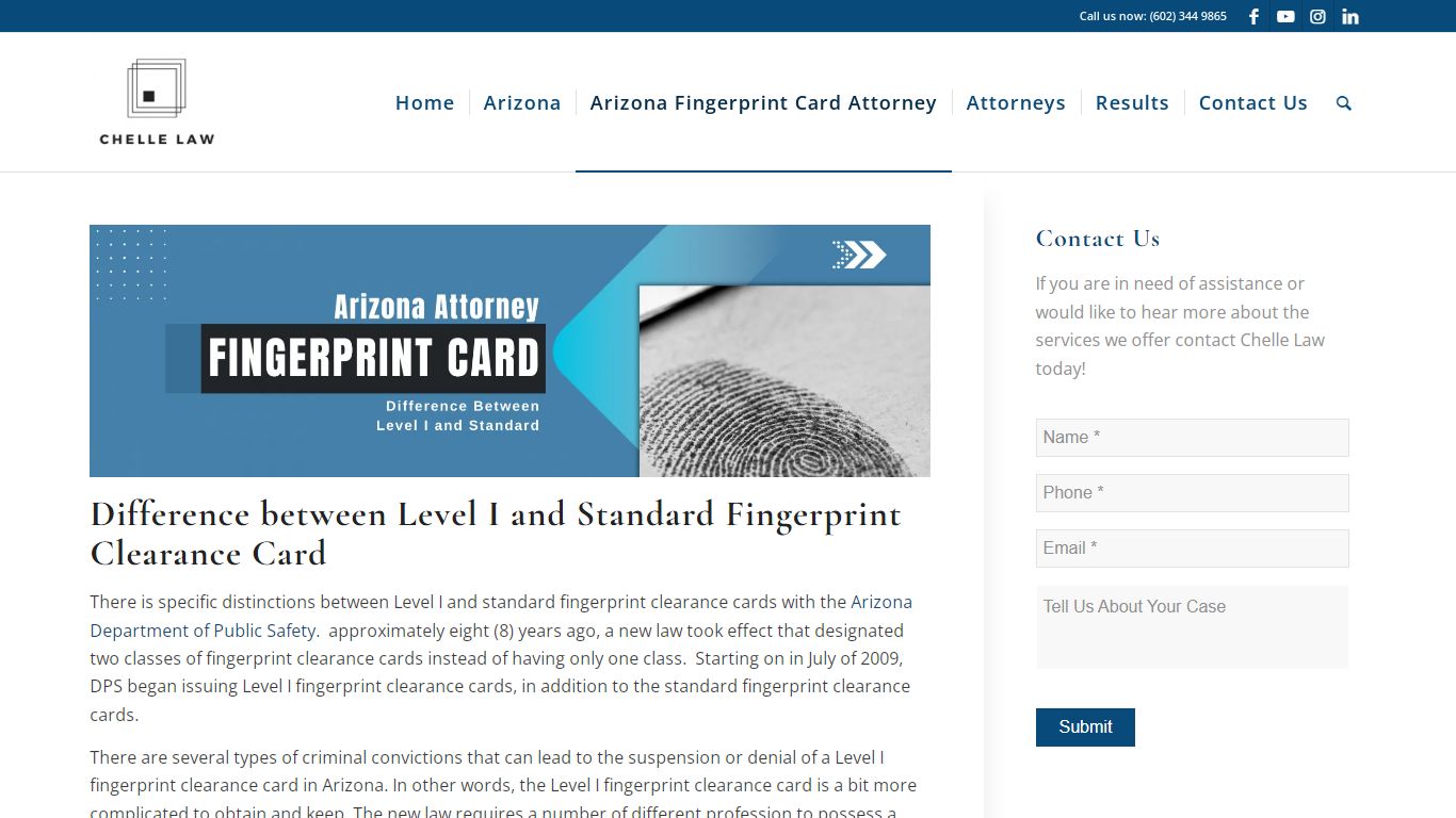 Difference between Level I and Standard Fingerprint Clearance Card ...